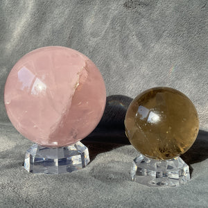 Lucite Sphere Stands by Size