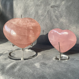 Lucite Heart Stands by Size