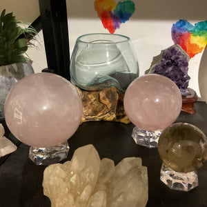 Lucite Sphere Stands by Size