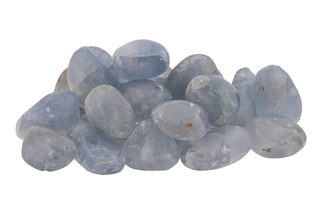 Celestite Tumbled Stones by Size - 1 lb