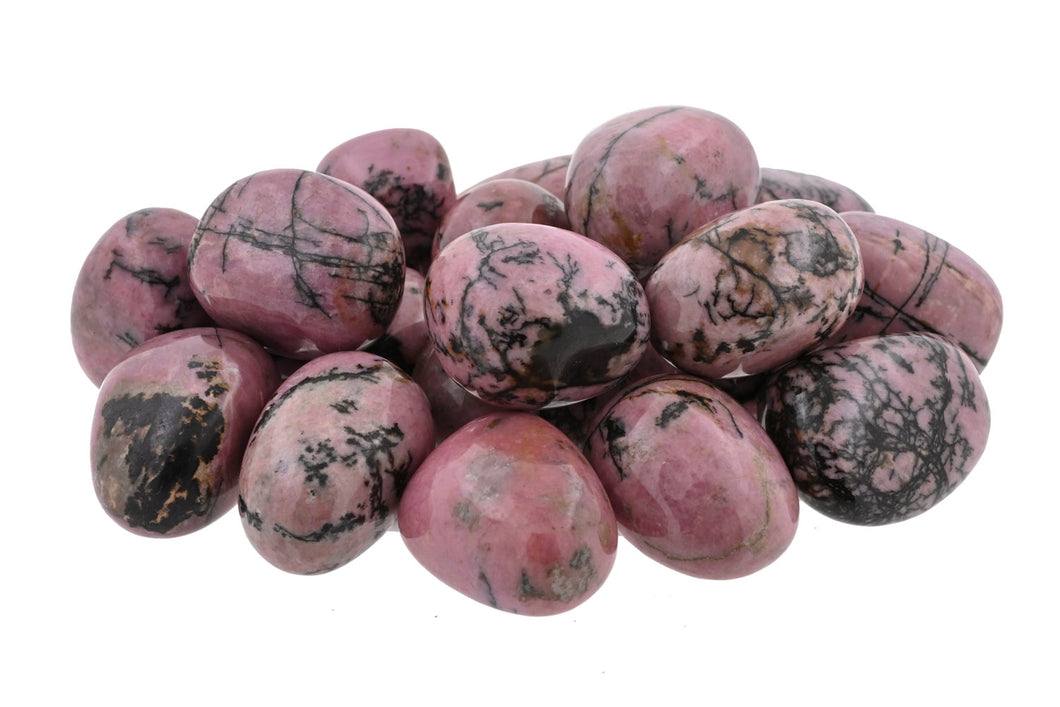 Rhodonite Tumbled Stones - 1 lb