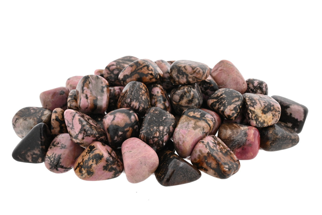 Rhodonite Small Tumbled Stones - 1 lb