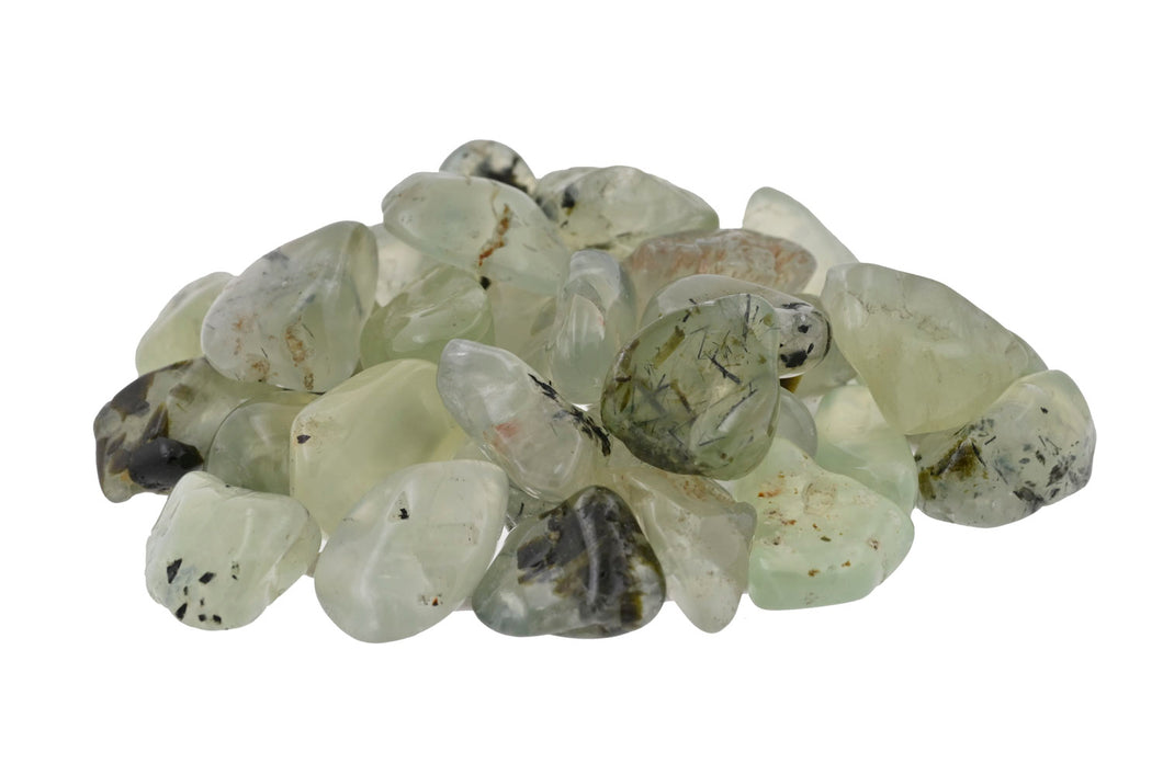 Prehnite w/ Epidote Tumbled Stones by Size/Weight