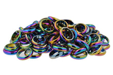 Load image into Gallery viewer, Rainbow Aura Hematite Rings - 100 pcs
