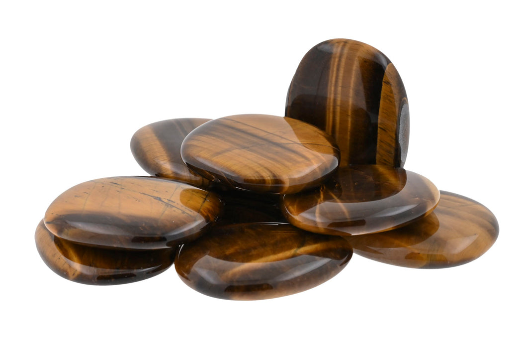 Tiger's Eye Pocket Stones - 1/2 lb